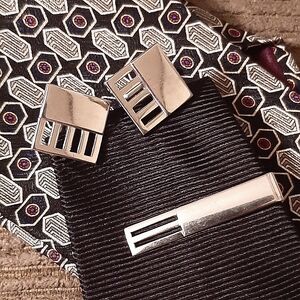 Swank Tie Clip & Cuff Links Vintage